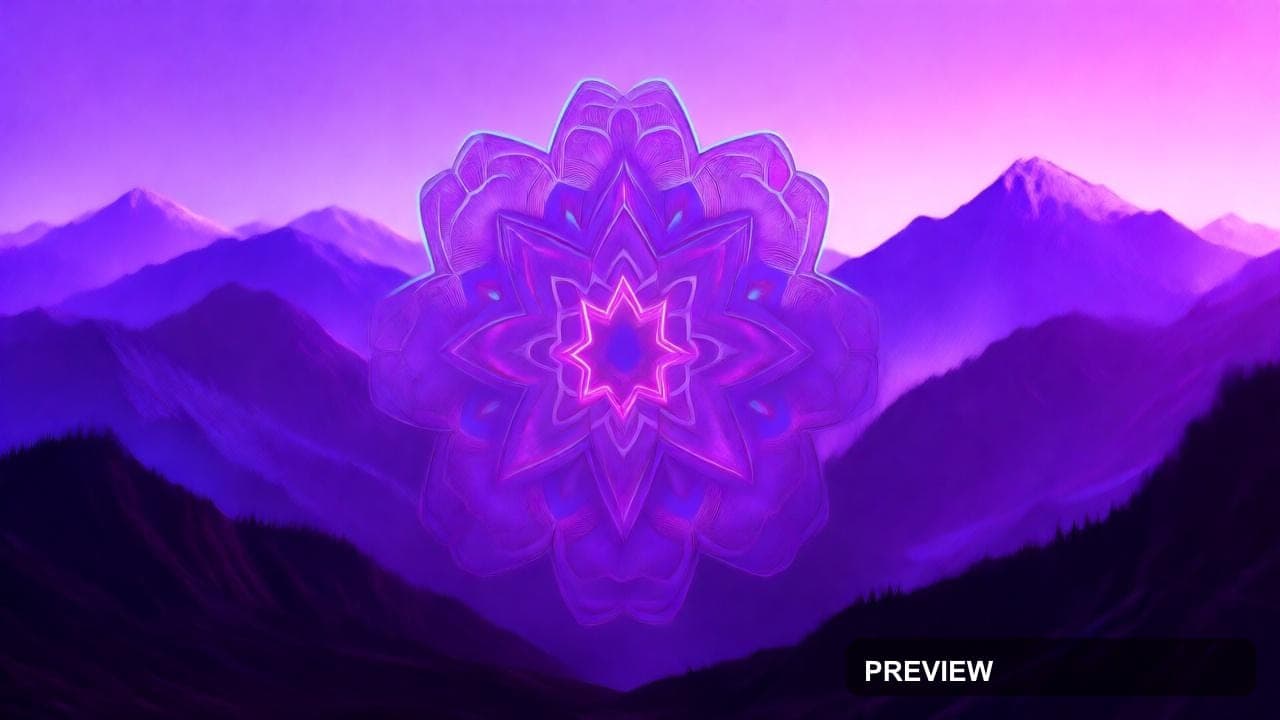 Mountains, Luxury aesthetic, Concept Art, Nostalgic mood, Neon Purple accents... — wallpaper — 1280×720, Neon, Cinematic, Soft
