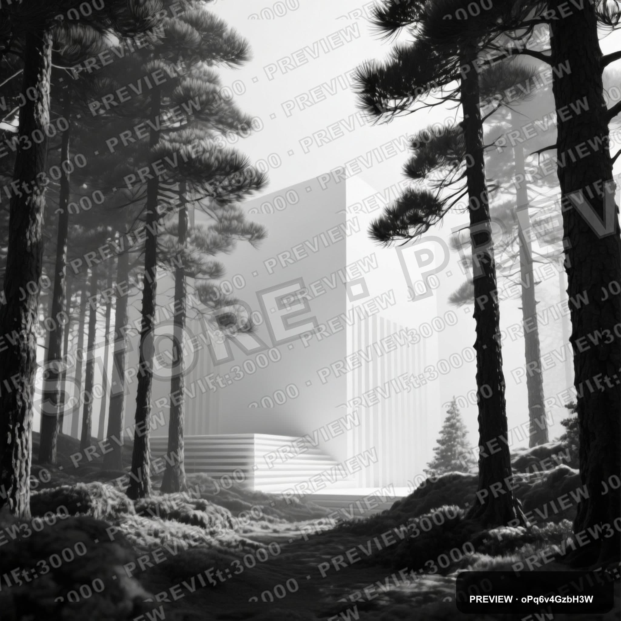 Pine Forest, Maximal aesthetic, Architectural Visualization, Clean mood, Mono... — wallpaper — 2048×2048, Space, Cinematic, Clean
