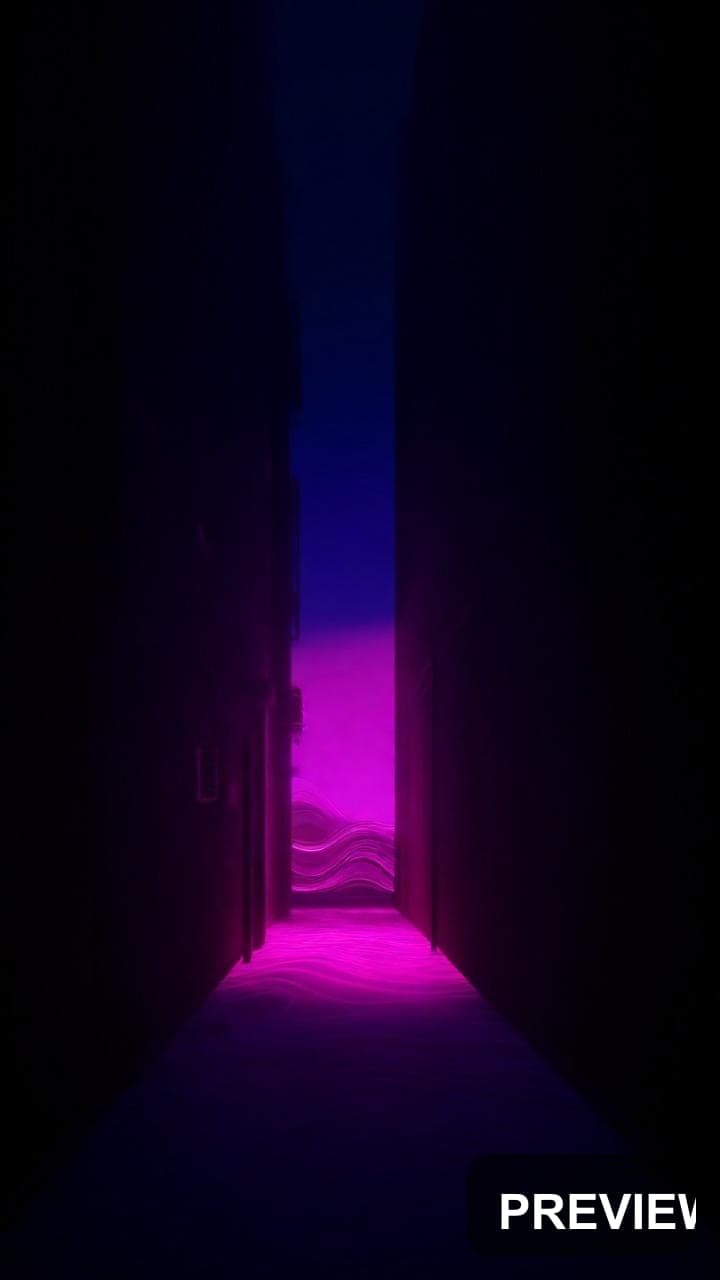 Alley, Neon Noir aesthetic, High Contrast, Calm mood, Magenta accents, Waves ... — wallpaper — 720×1280, Neon, Cinematic, Calm