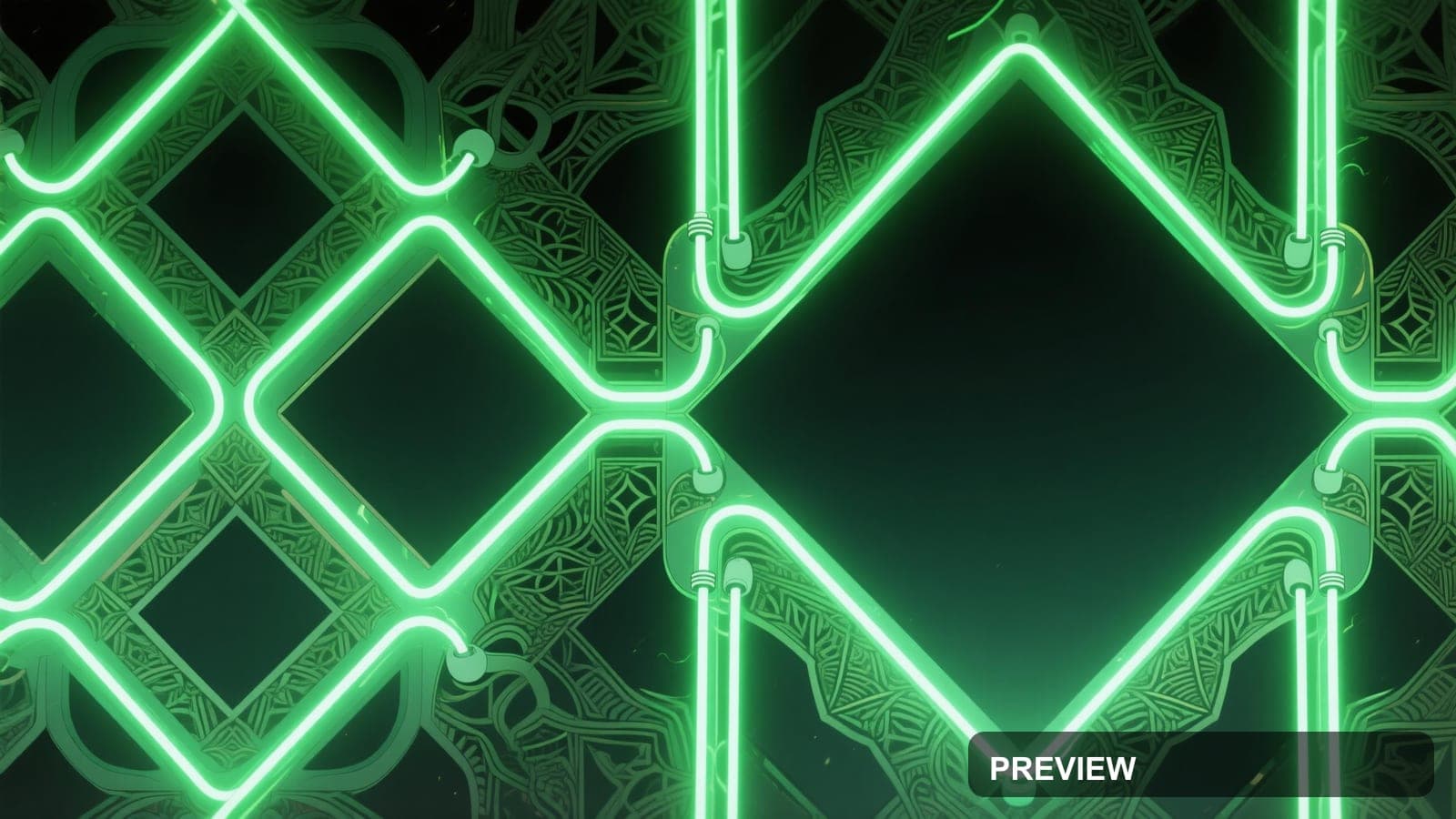 Neon Tubes, Mythic aesthetic, Manga, Calm mood, Green accents, Tessellation p... — wallpaper — 3840×2160, Neon, Cinematic, Calm