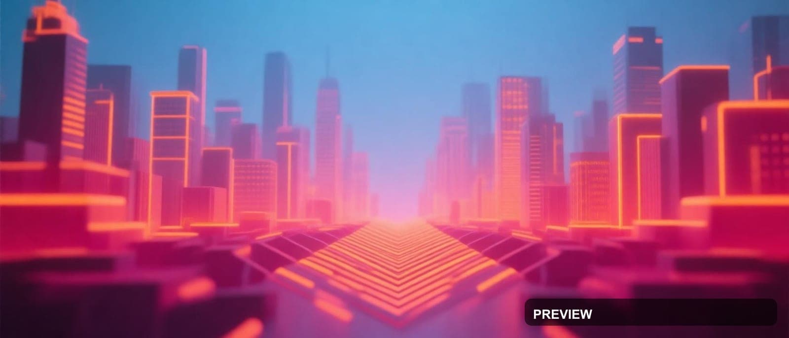 Cityscape, Chill aesthetic, Abstract, Playful mood, Neon Orange accents, Herr... — wallpaper — 1680×720, Neon, Cinematic, Soft