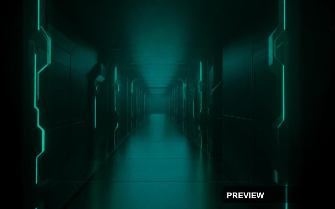 Arcade Hallway, Futuristic aesthetic, Photorealistic, Dark mood, Teal accents... — wallpaper — 1280×800, Retro Arcade, Photorealistic, Dark