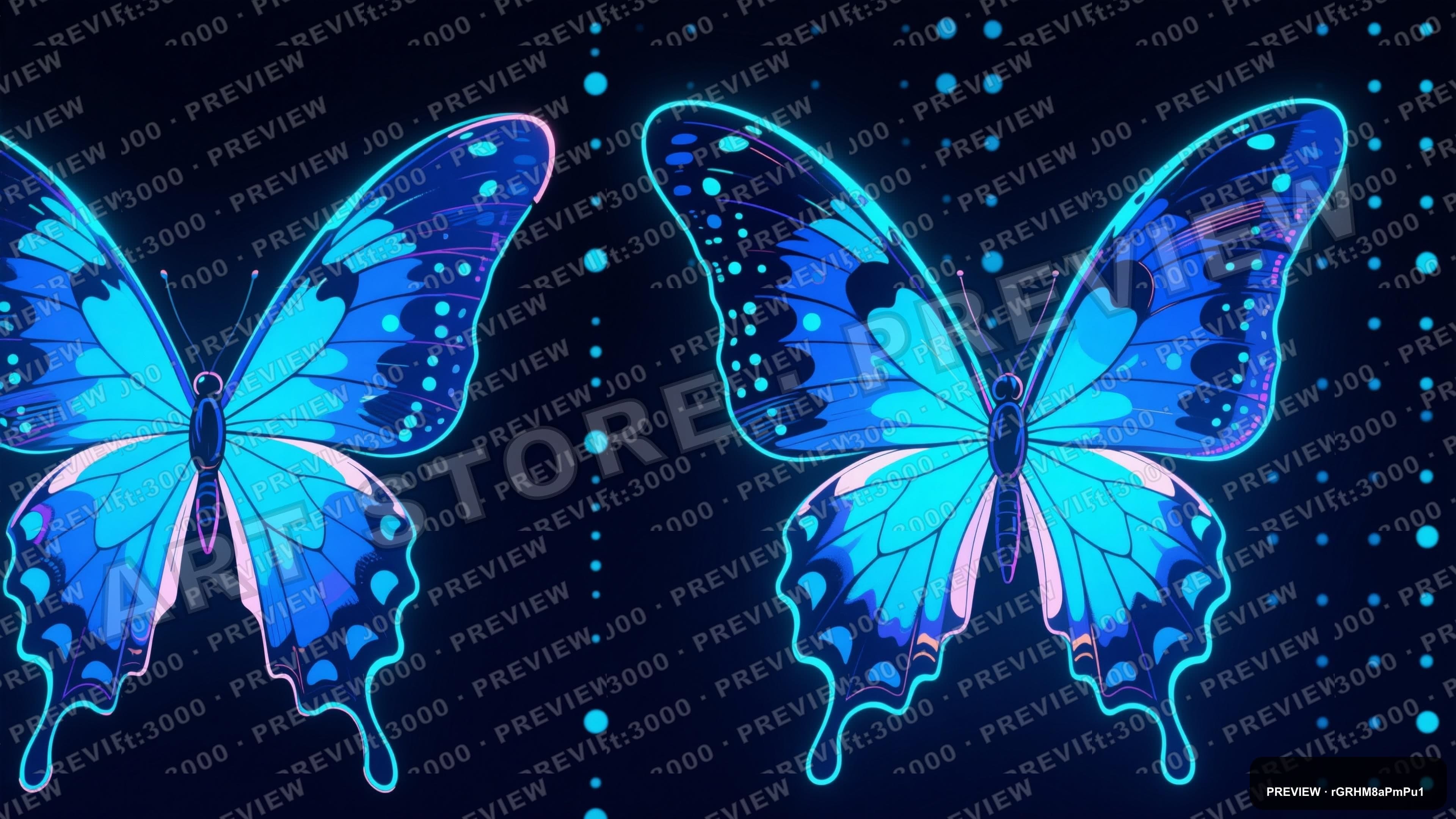 Butterflies, Cyberpunk aesthetic, Cel Shaded, Luxurious mood, Indigo accents,... — wallpaper — 3840×2160, Neon, Cinematic, Luxurious