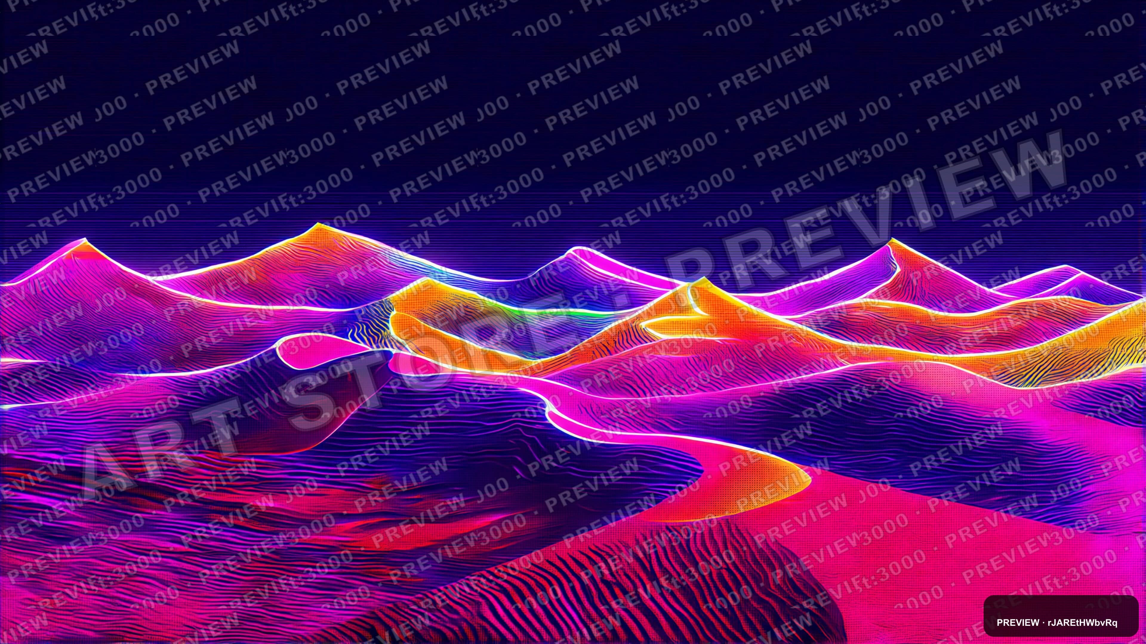 Sand Dunes, Retro Arcade aesthetic, Acrylic Painting, Luxurious mood, Rainbow... — wallpaper — 3840×2160, Neon, Cinematic, Luxurious