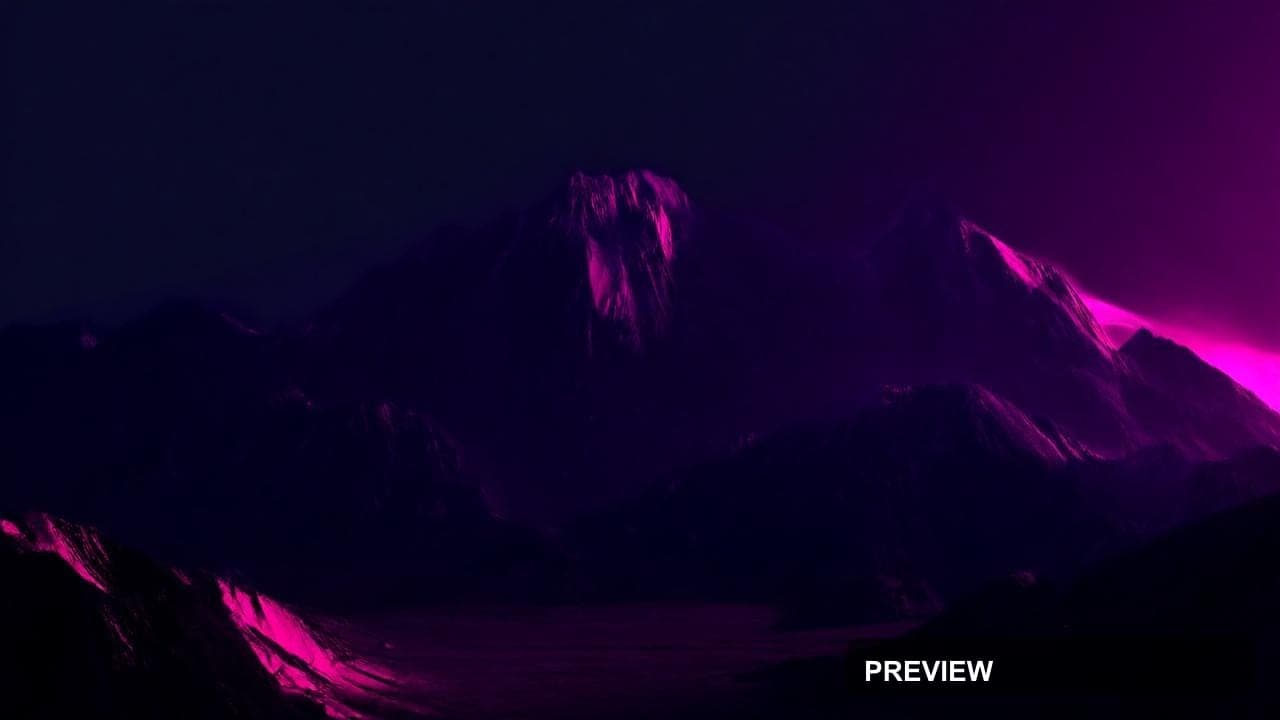 Mountains, Solarpunk aesthetic, Photorealistic, Dark mood, Magenta accents, A... — wallpaper — 1280×720, Space, Photorealistic, Dark