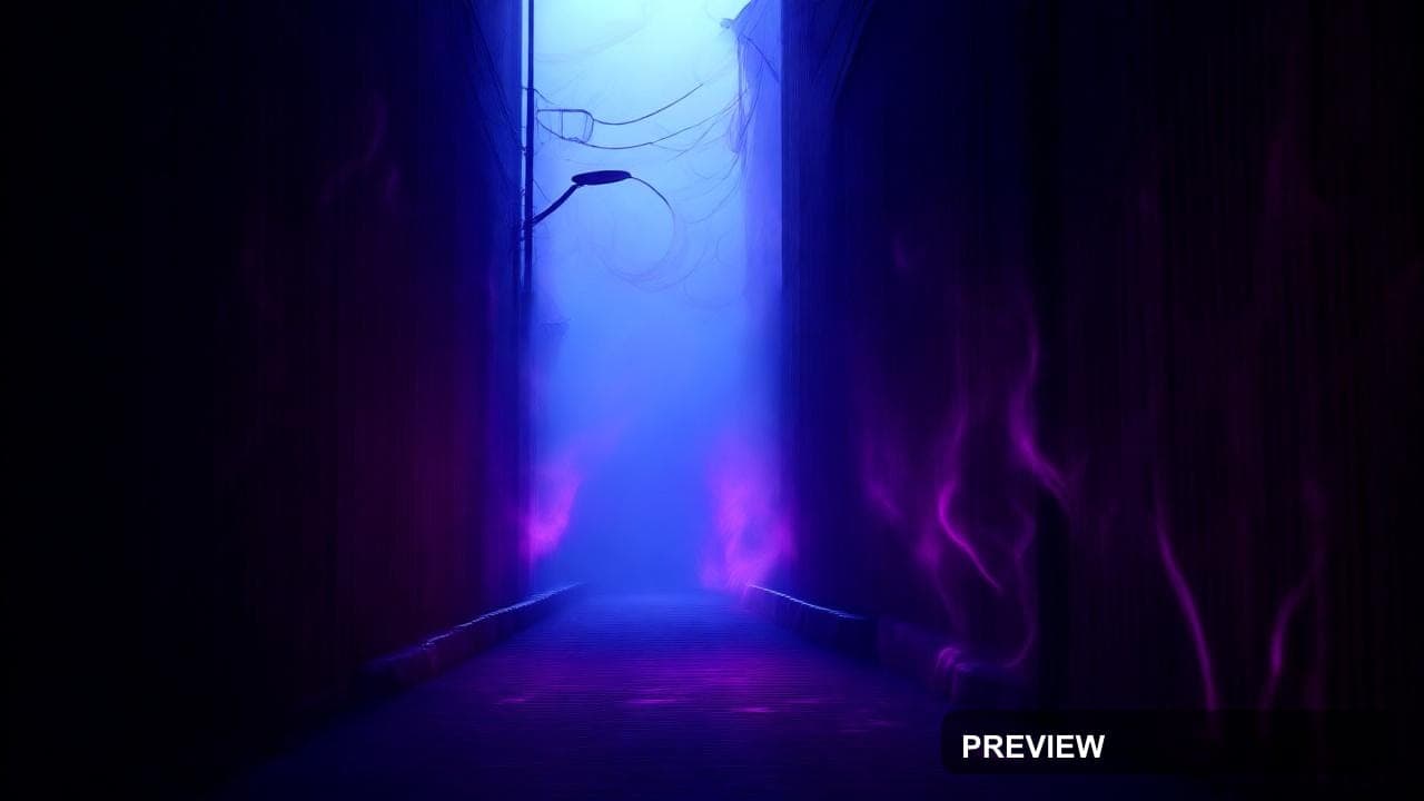 Alley, Mythic aesthetic, Photorealistic, Calm mood, Magenta accents, Smoke Sw... — wallpaper — 1280×720, Space, Photorealistic, Calm