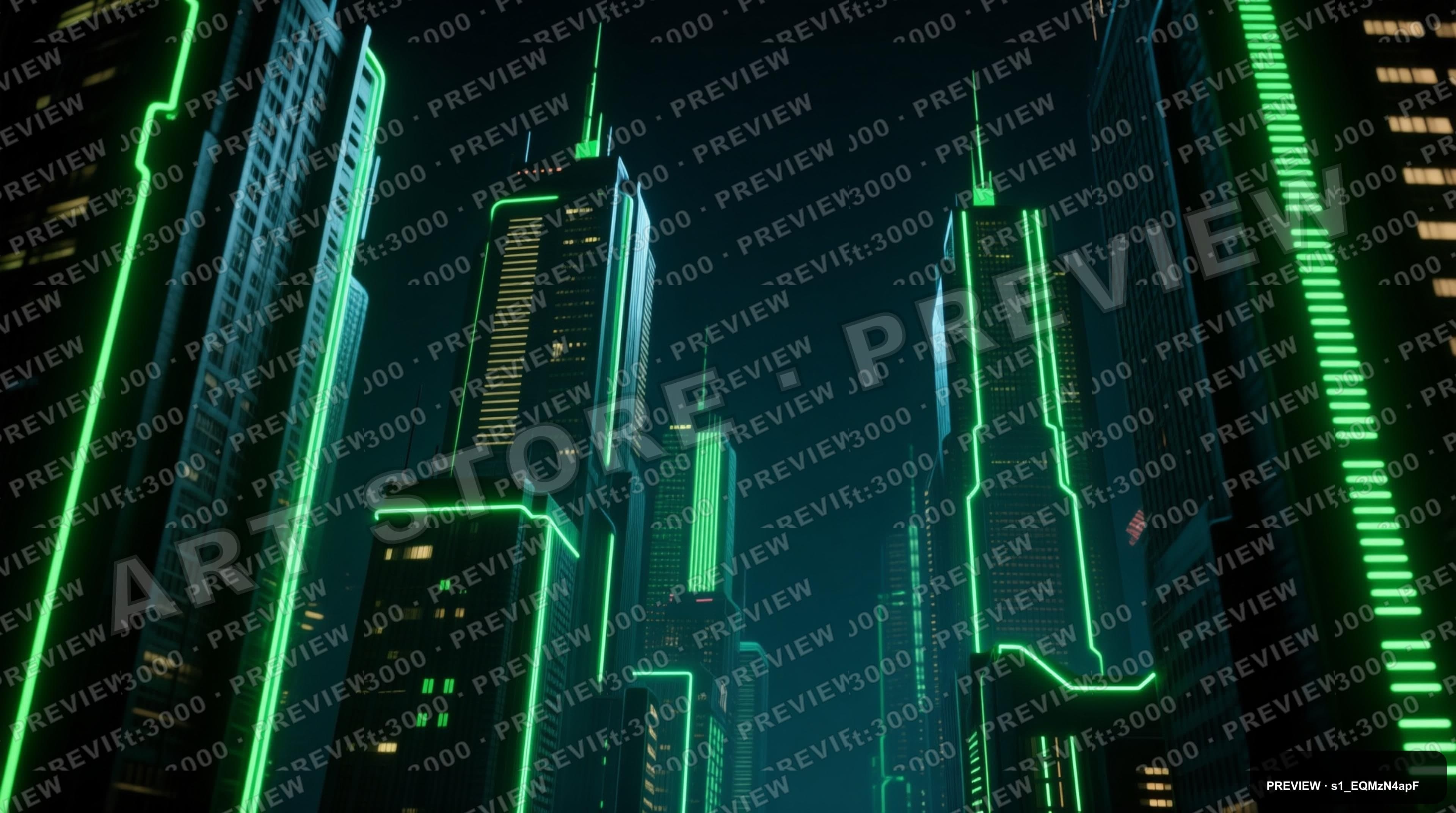 Skyscrapers, Retro Arcade aesthetic, Minimalist, Dark mood, Neon Lime accents... — wallpaper — 3840×2144, Neon, Cinematic, Dark