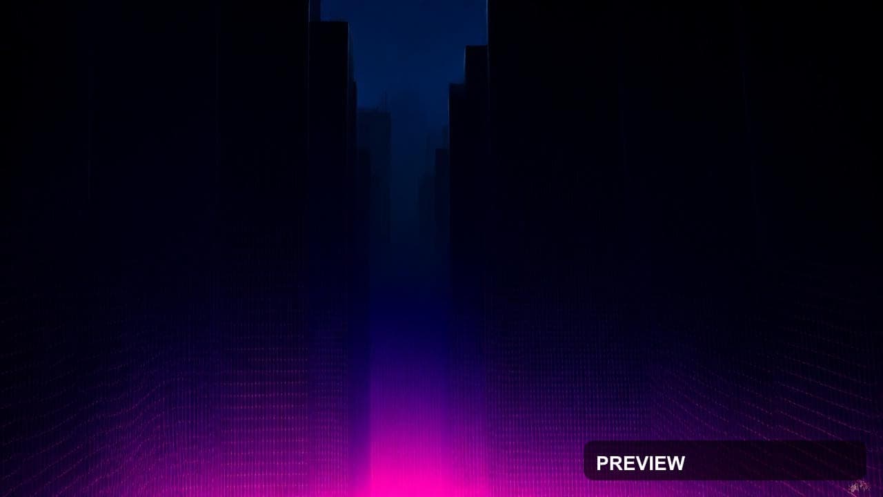Skyscrapers, Surreal aesthetic, Oil Painting, Dark mood, Neon Pink accents, R... — wallpaper — 1280×720, Neon, Cinematic, Dark