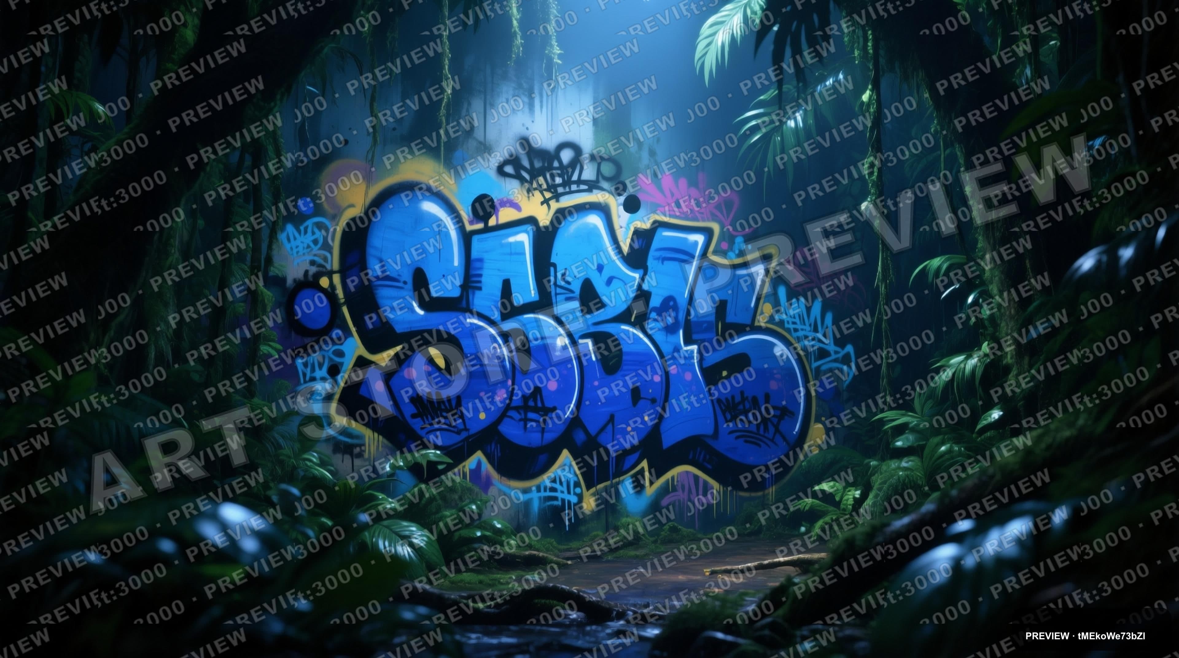 Rainforest, Cozy aesthetic, Graffiti, Mysterious mood, Indigo accents, Classi... — wallpaper — 3840×2144, Space, Cinematic, Cozy