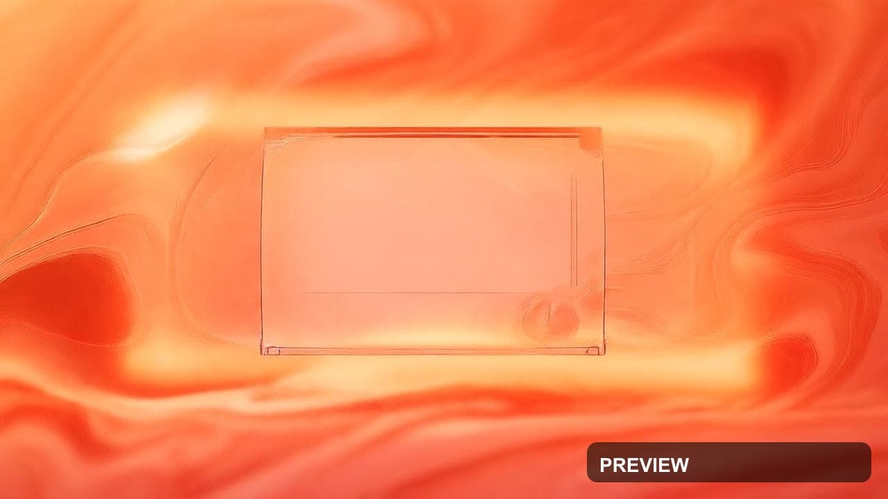 Glass, Tech aesthetic, VHS, Clean mood, Warm Palette accents, Liquid Marble p... — wallpaper — 1280×720, Space, Cinematic, Clean
