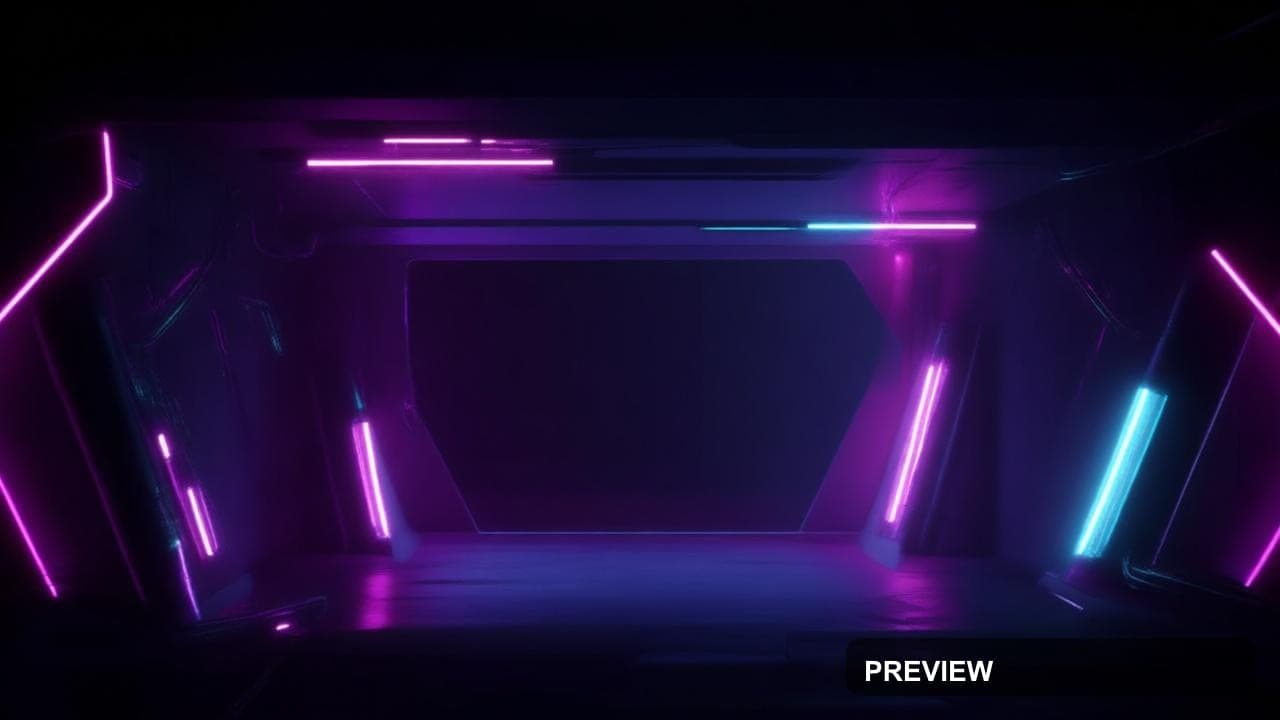 Neon Tubes, Retro Futurism aesthetic, High Contrast, Soft mood, Vibrant accen... — wallpaper — 1280×720, Neon, Cinematic, Soft