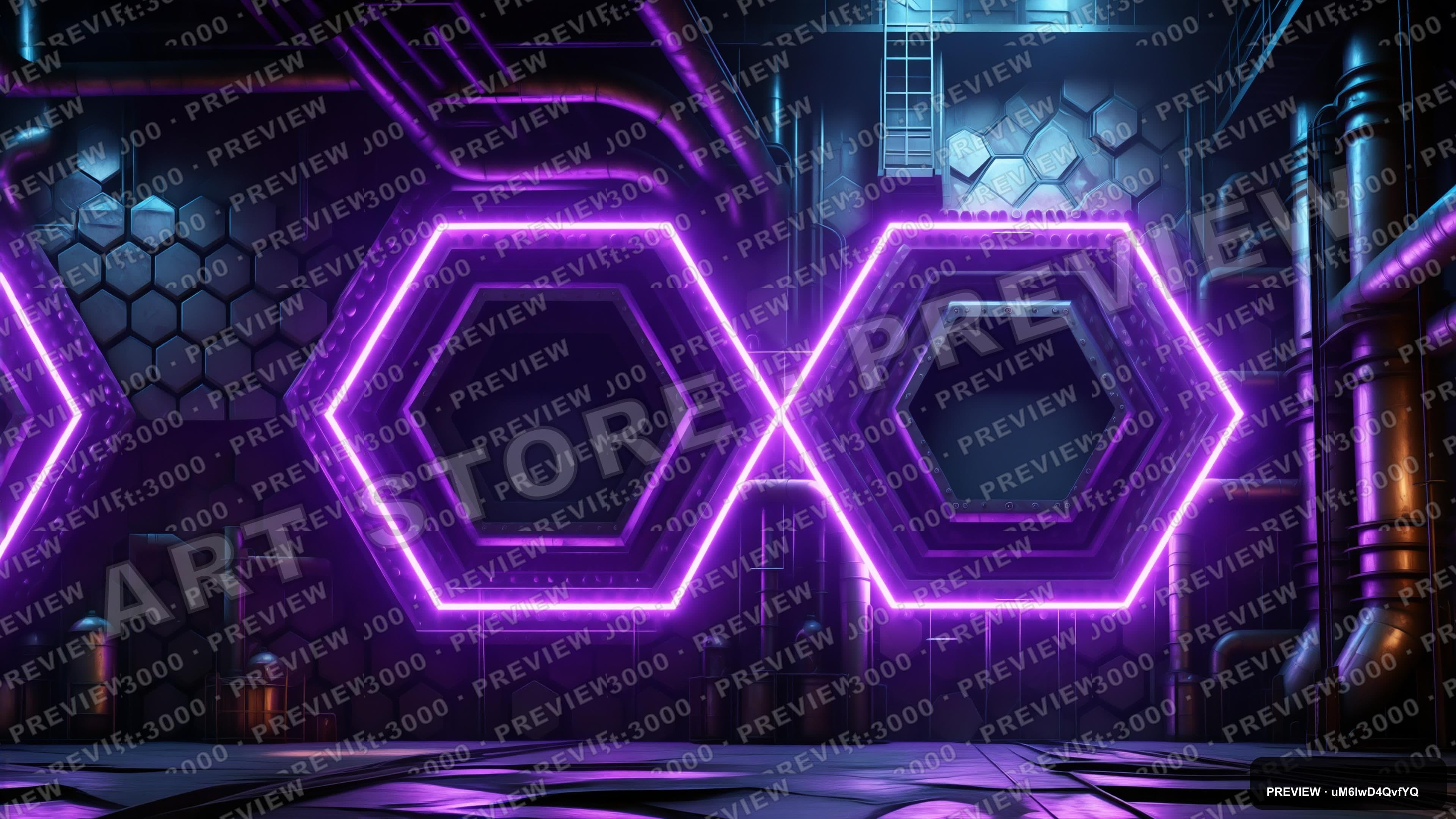 Industrial Factory, Mythic aesthetic, Airbrush, Cozy mood, Neon Violet accent... — wallpaper — 3840×2160, Neon, Cinematic, Cozy