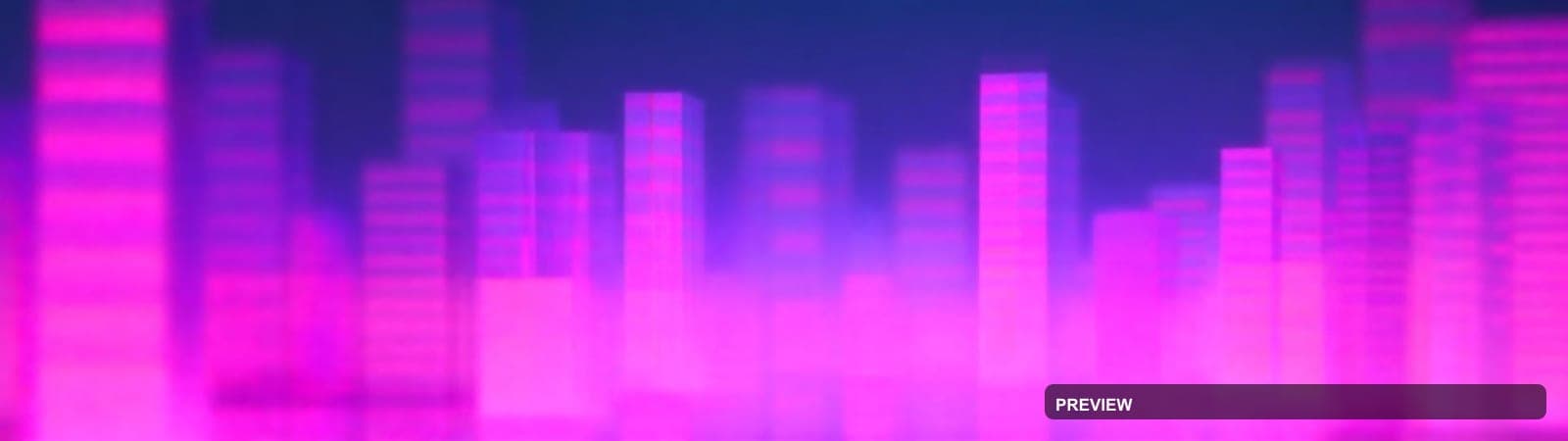 Cityscape, Neon aesthetic, Low Poly, Clean mood, Pink accents, Stripes patter... — wallpaper — 1920×540, Neon, Cinematic, Clean