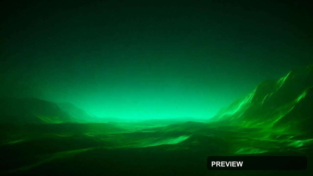 Rain, Space aesthetic, Neon Glow, Mysterious mood, Green accents, high detail... — wallpaper — 1280×720, Neon, Cinematic, Mysterious