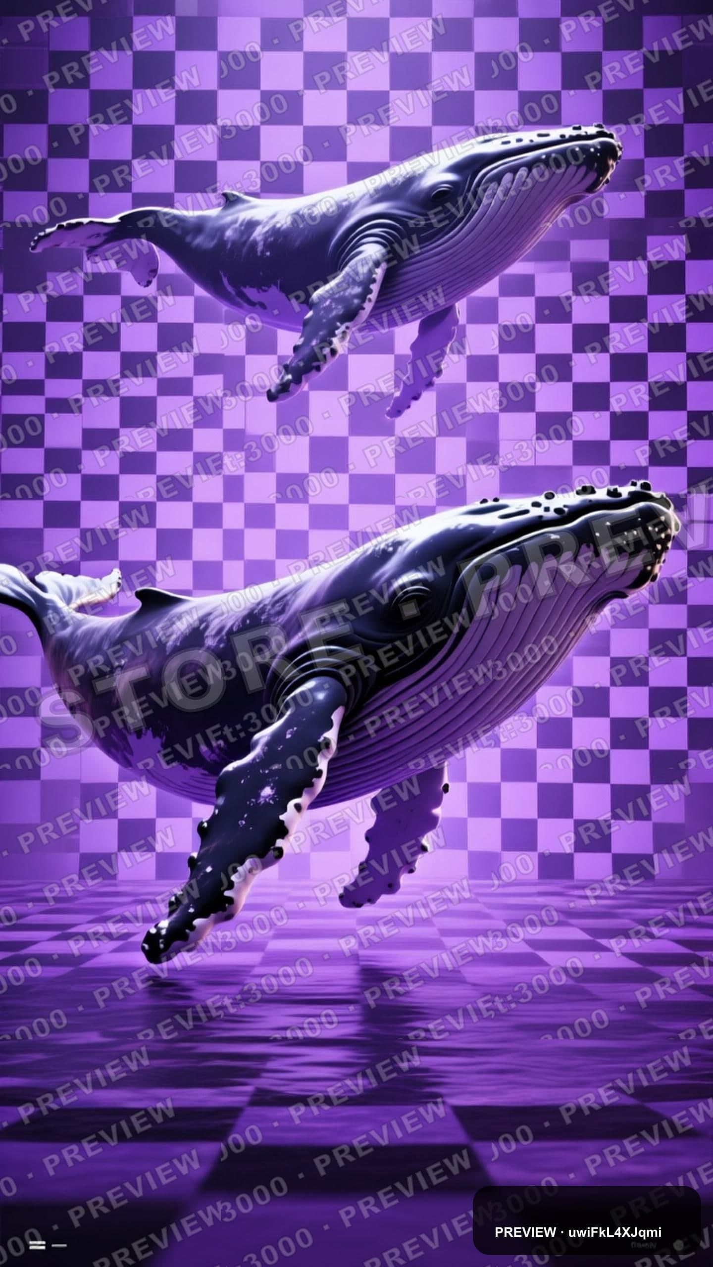 Whales, Industrial aesthetic, CRT, Meditative mood, Violet accents, Plaid pat... — wallpaper — 1440×2560, Space, Cinematic, Soft