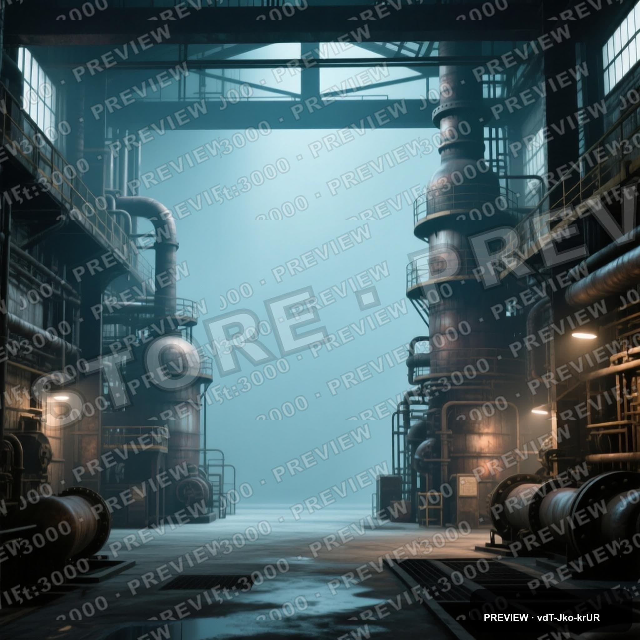 Industrial Factory, Chill aesthetic, Airbrush, Nostalgic mood, Soft Contrast ... — wallpaper — 2048×2048, Space, Cinematic, Soft