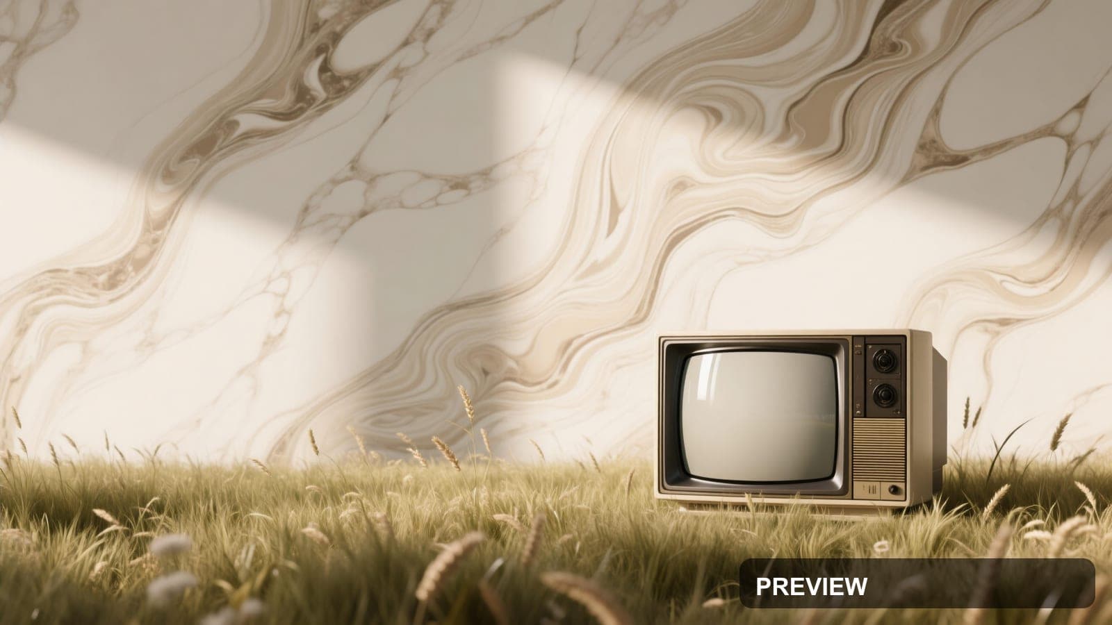Meadow, Luxury aesthetic, CRT, Clean mood, Beige accents, Liquid Marble patte... — wallpaper — 3840×2160, Space, Cinematic, Clean