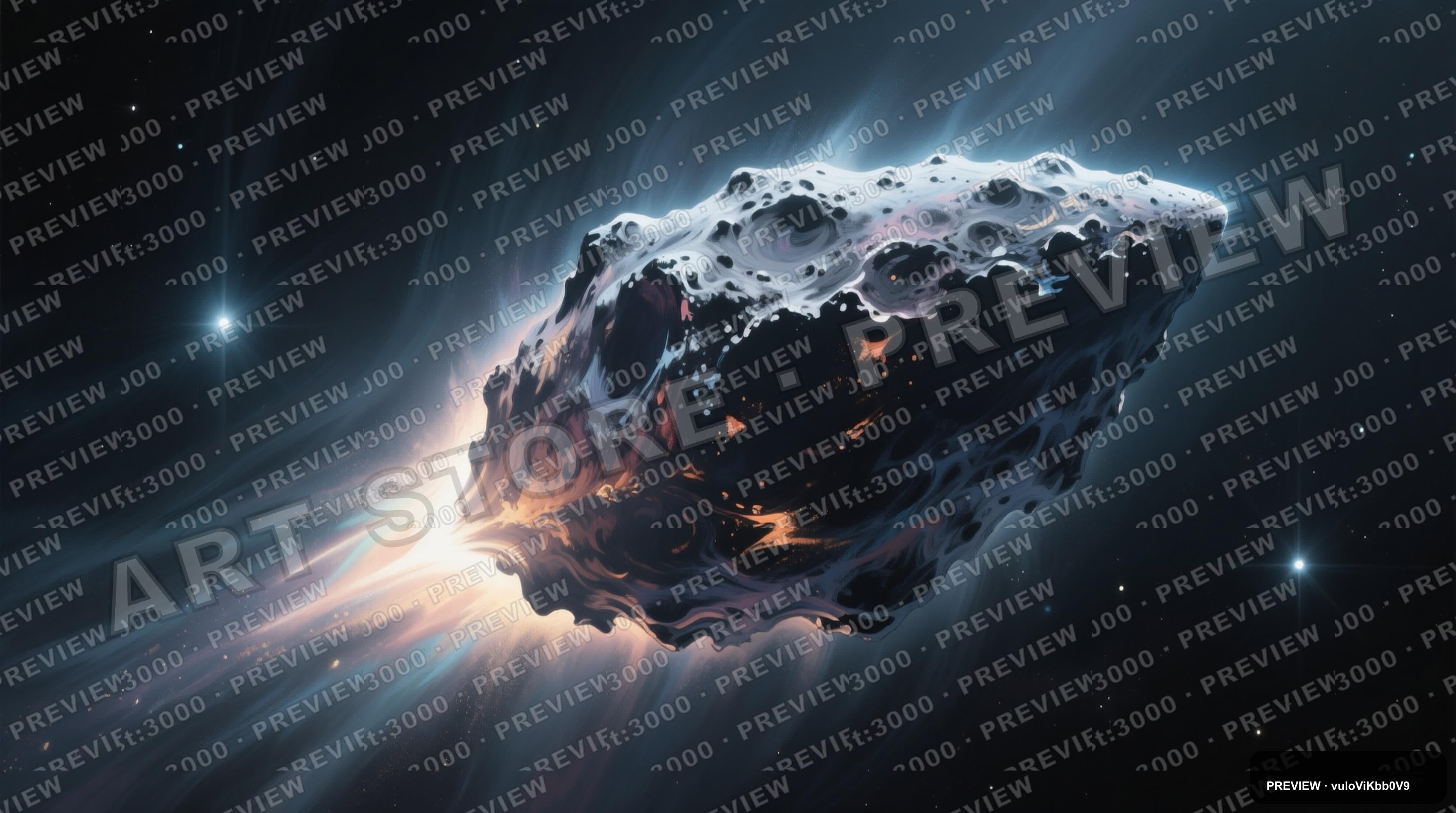 Comet, Surreal aesthetic, Spray Paint, Moody mood, Soft Contrast accents, Lig... — wallpaper — 3840×2144, Space, Cinematic, Moody