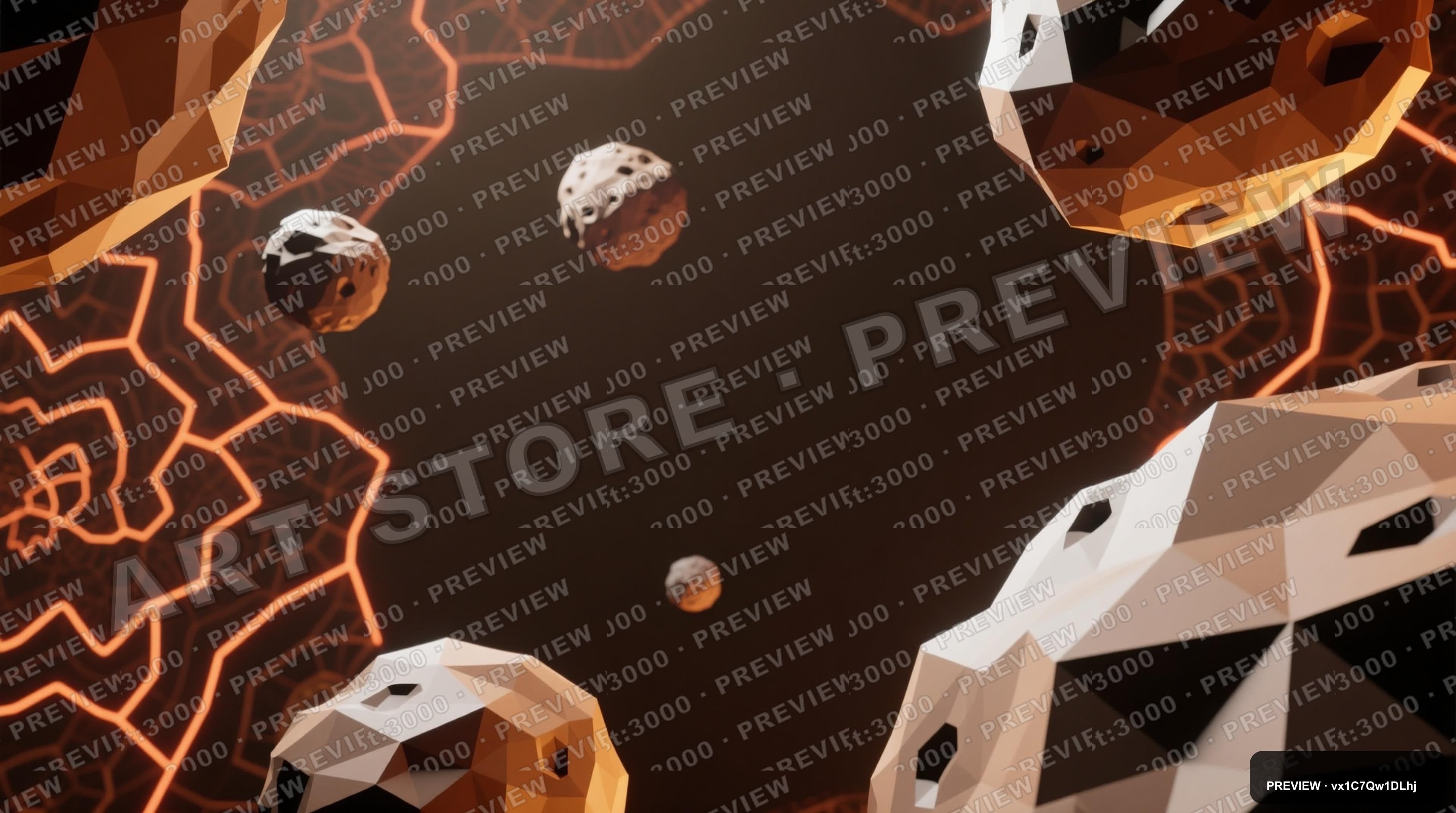Asteroids, Retro Arcade aesthetic, Low Poly, Minimal mood, Brown accents, Fra... — wallpaper — 3840×2144, Neon, Cinematic, Minimal