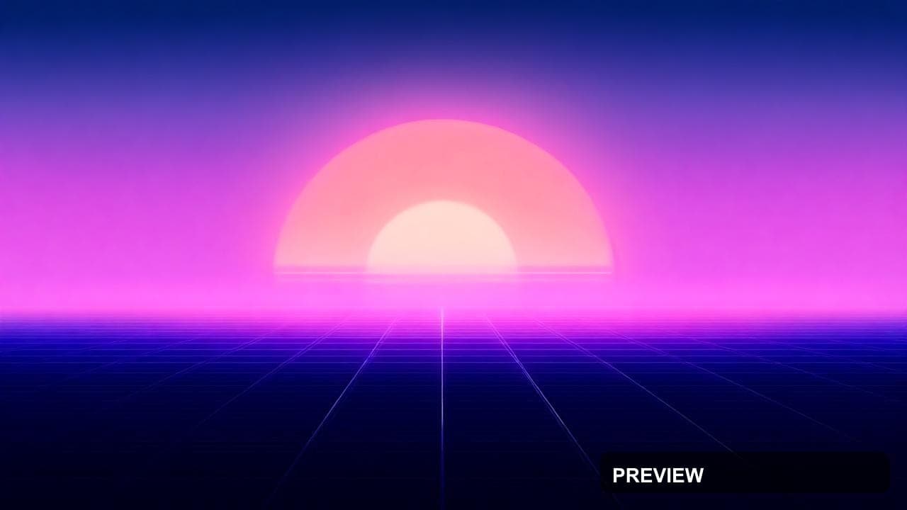 a synthwave sunset over a retro grid landscape, soft cinematic lighting, smoo... — wallpaper — 1280×720, Synthwave, Cinematic, Soft