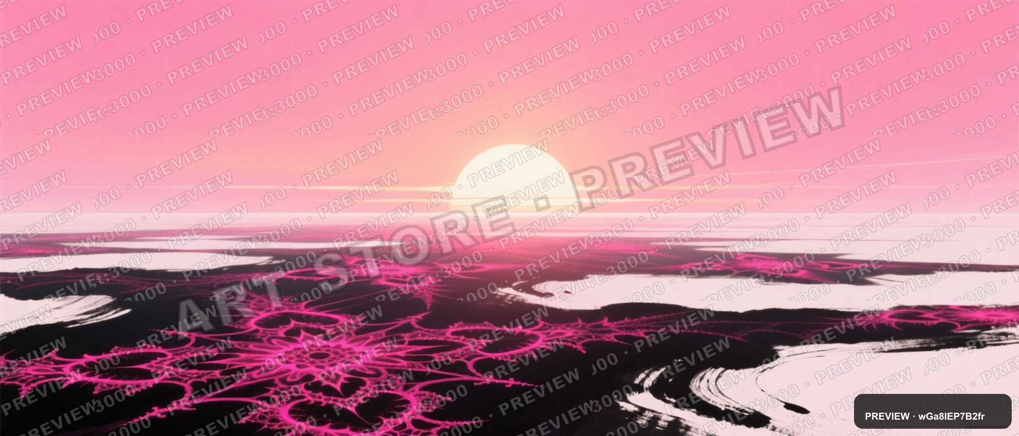 Sunrise, Retro Futurism aesthetic, Ink Wash, Energetic mood, Fuchsia accents,... — wallpaper — 3360×1440, Space, Cinematic, Energetic