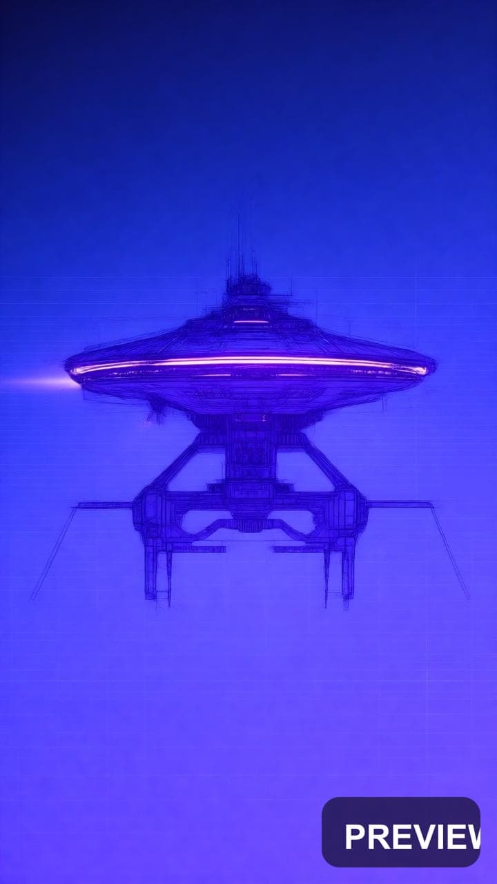 Spaceship, Space aesthetic, Blueprint, Serene mood, Neon Purple accents, high... — wallpaper — 720×1280, Neon, Cinematic, Serene