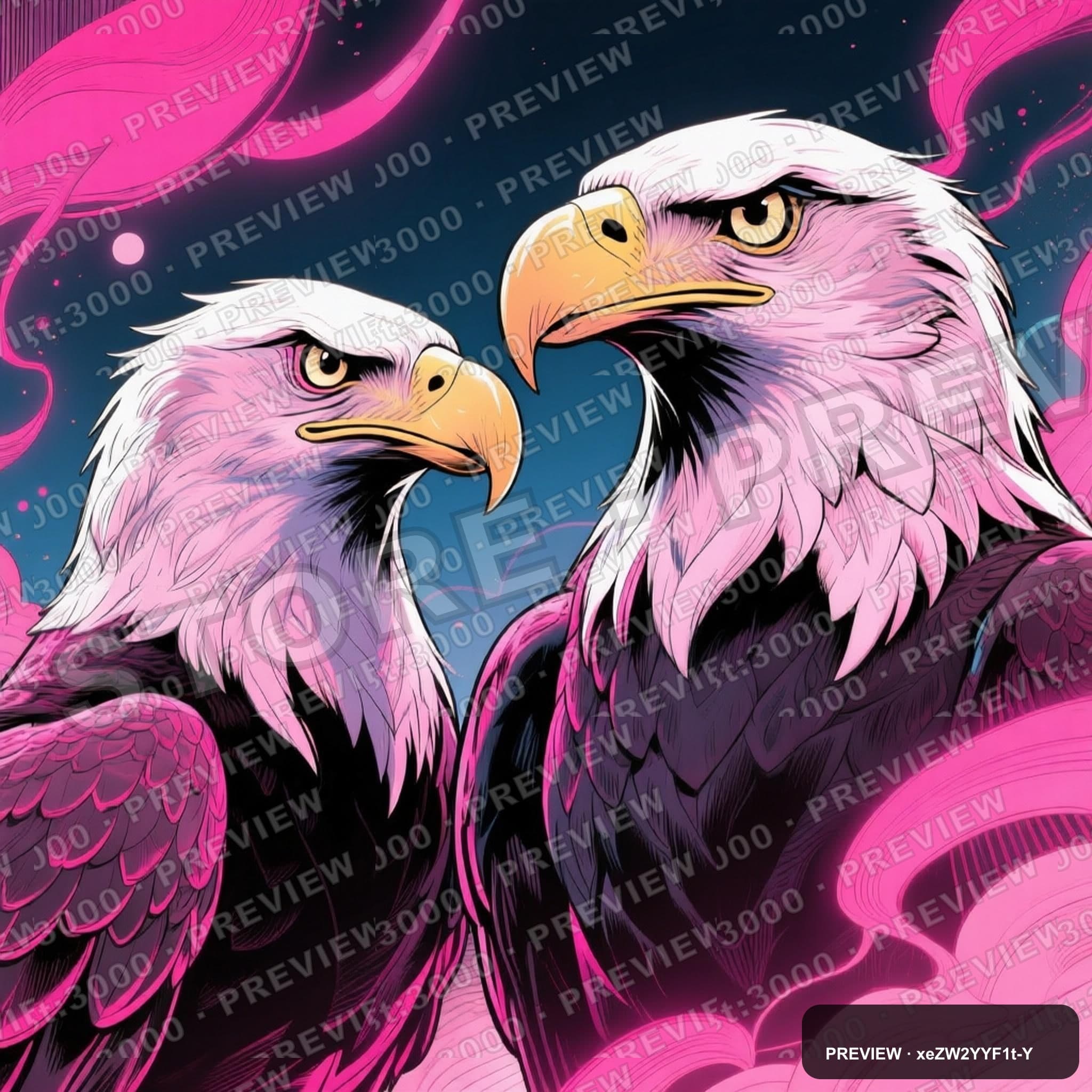 Eagles, Dreamcore aesthetic, Comic Book, Nostalgic mood, Fuchsia accents, Y2K... — wallpaper — 2048×2048, Space, Cinematic, Soft