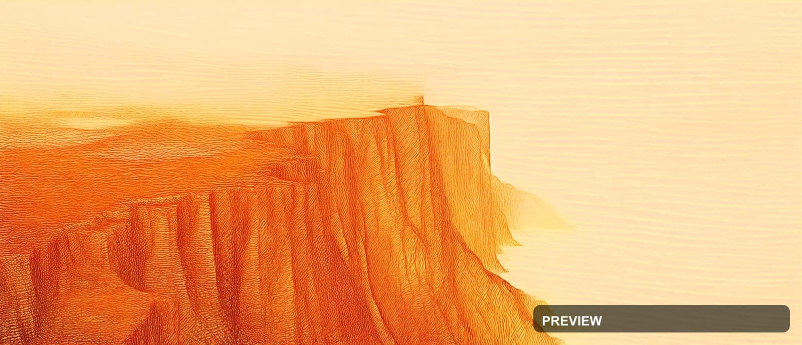 Cliffside, Surreal aesthetic, Etching, Futuristic mood, Amber accents, high d... — wallpaper — 2528×1088, Space, Cinematic, Soft