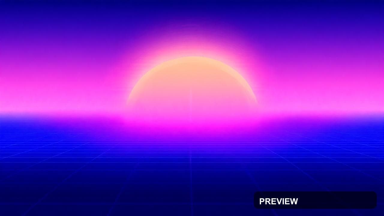 a synthwave sunset over a retro grid landscape, modern graphic design, tastef... — wallpaper — 1280×720, Synthwave, Graphic Design