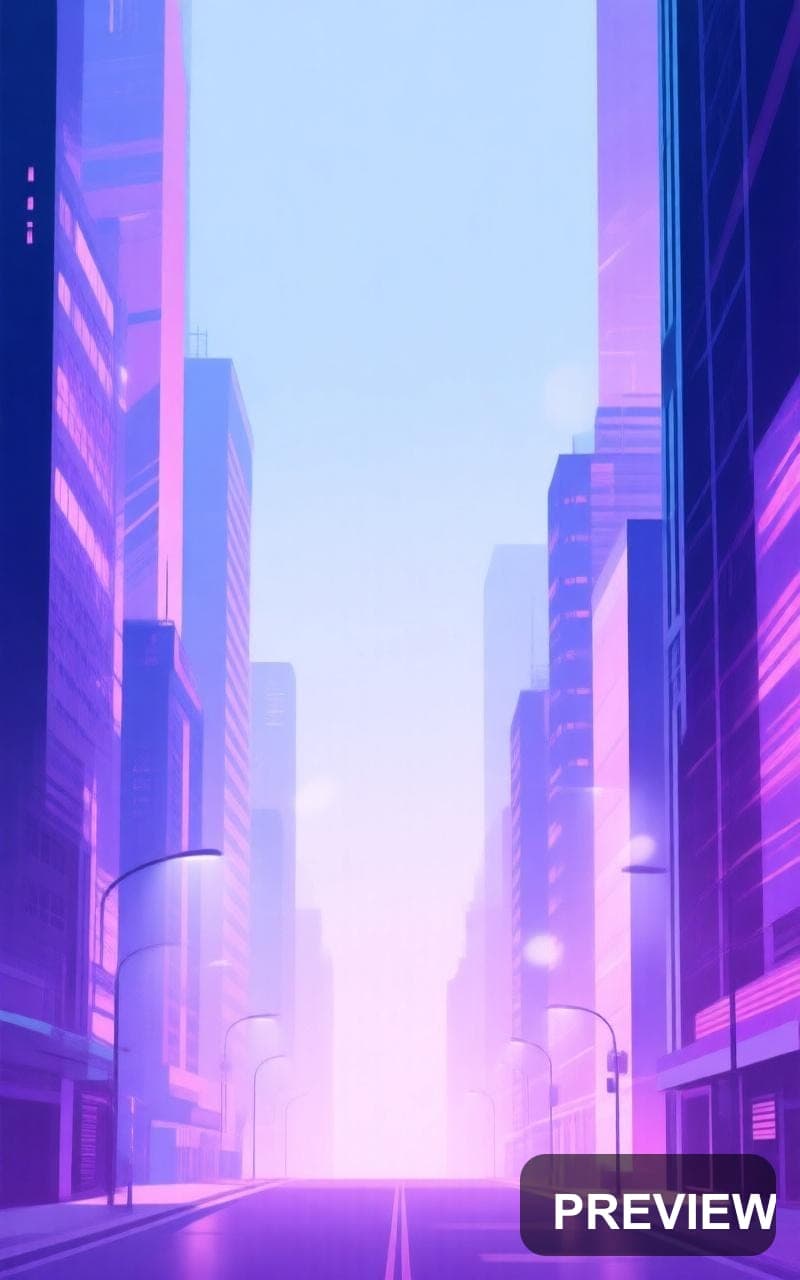 Downtown, Vaporwave aesthetic, Matte Painting, Soft mood, Duotone accents, Li... — wallpaper — 800×1280, Vaporwave, Cinematic, Soft