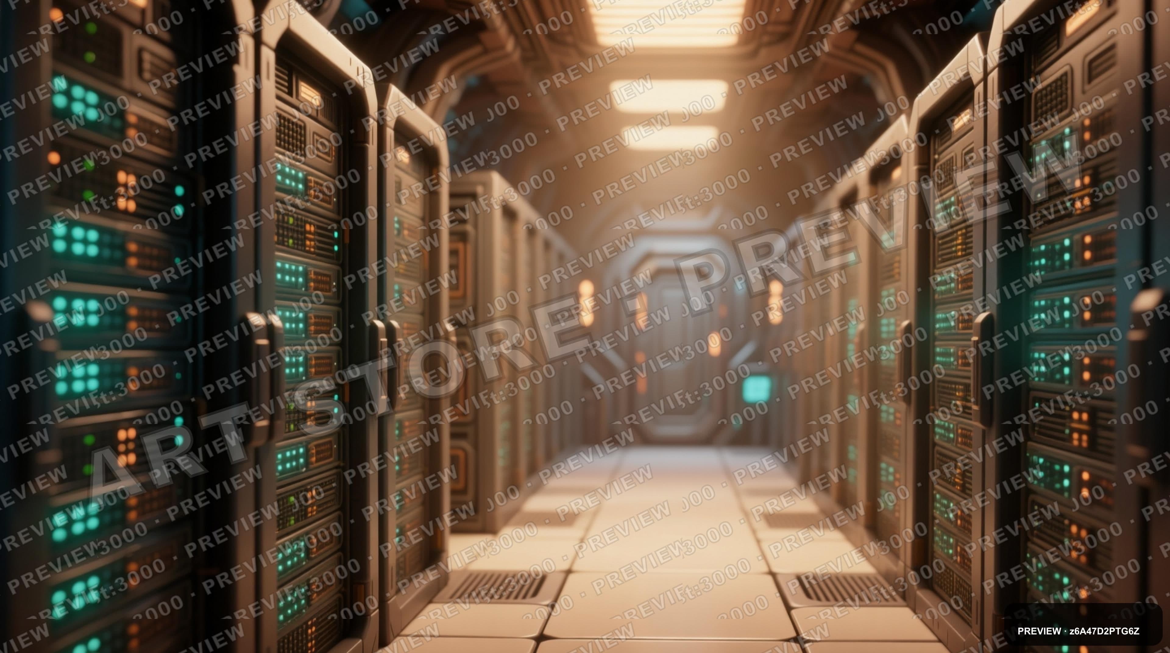 Data Center, Fantasy aesthetic, Stop Motion, Futuristic mood, Earth Tones acc... — wallpaper — 3840×2144, Space, Cinematic, Soft