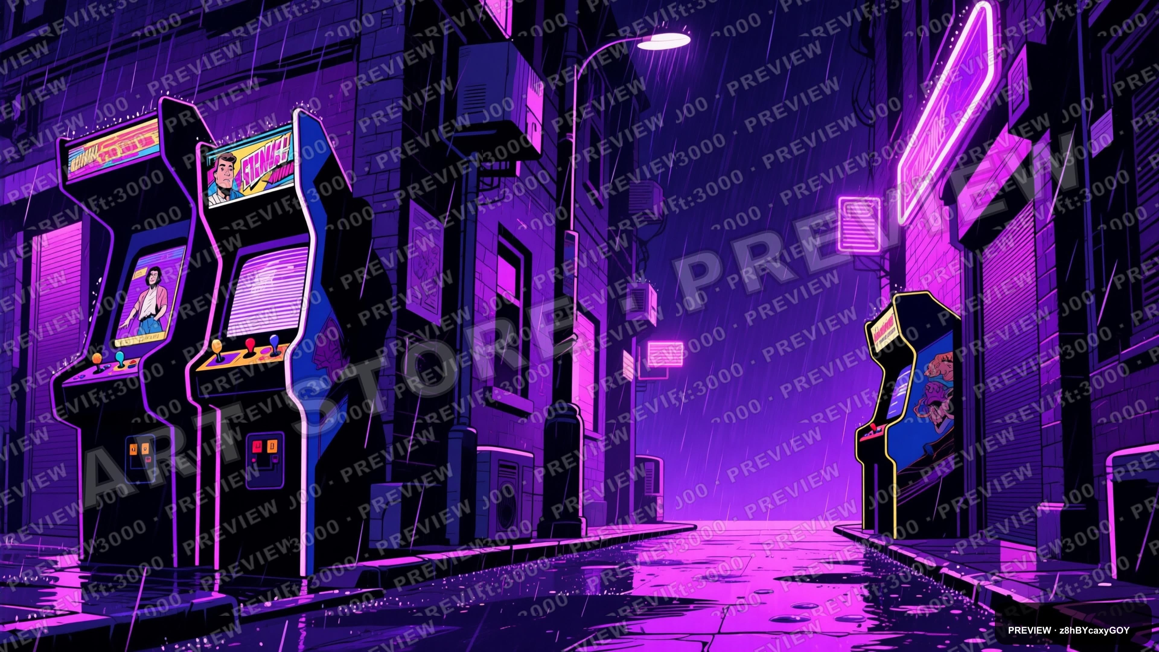Rain · Neon · Cinematic — wallpaper — 3840×2160, Neon, Cinematic, Dark