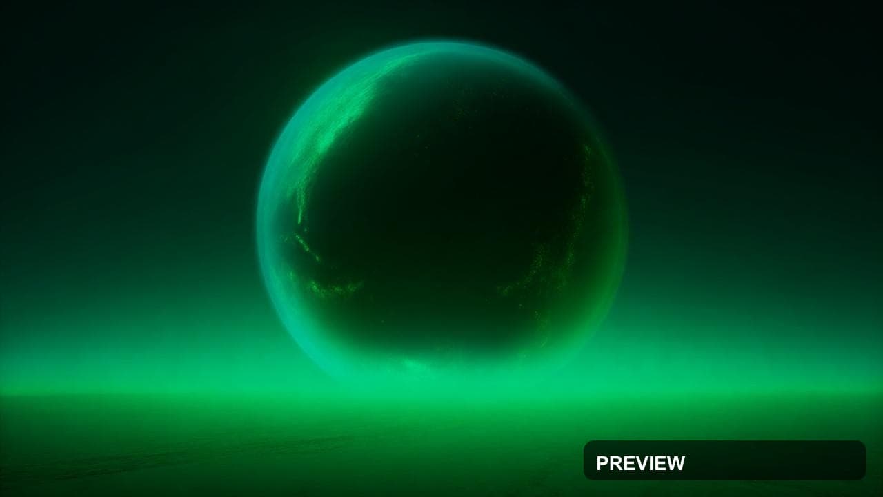 Planet, Mythic aesthetic, Gradient, Epic mood, Neon Green accents, high detai... — wallpaper — 1280×720, Neon, Cinematic, Soft