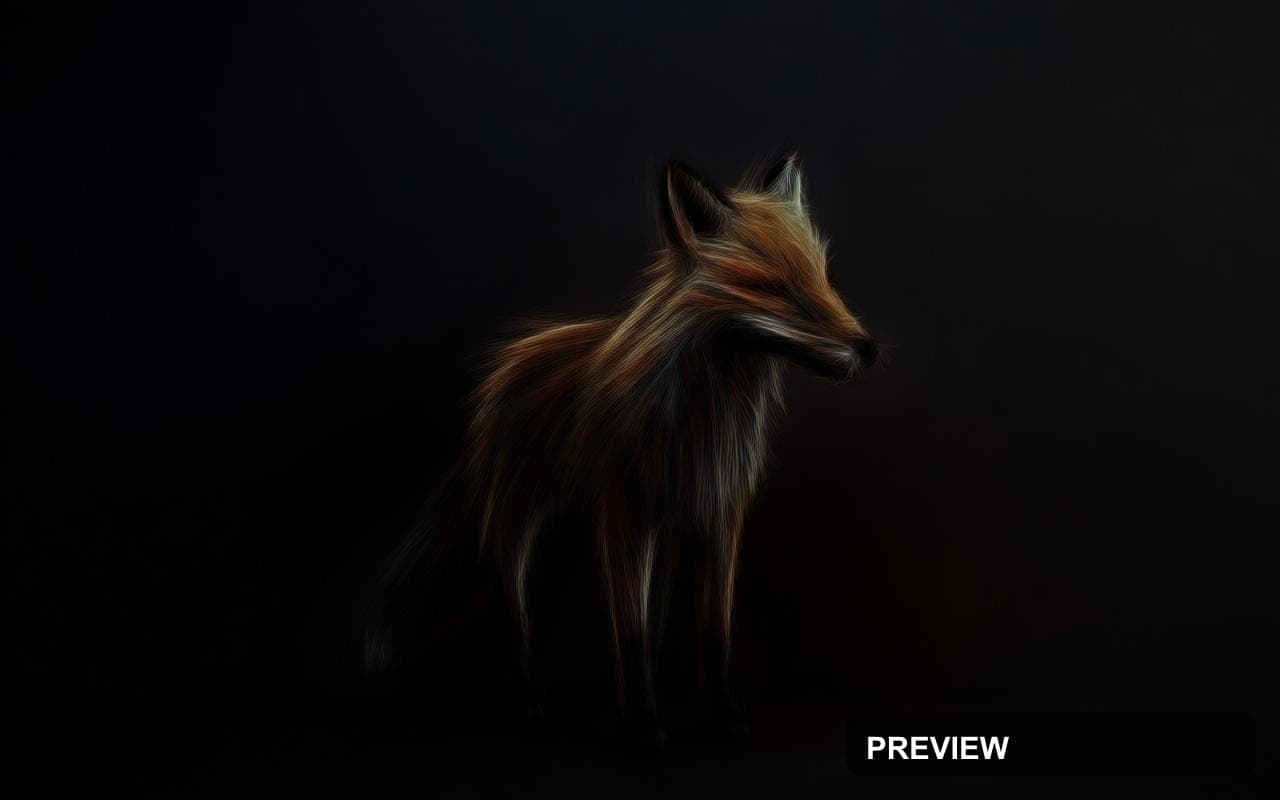 Foxes, Abstract aesthetic, 3D Render, Noir mood, Muted accents, high detail, ... — wallpaper — 1280×800, Neon Noir, Cinematic, Soft