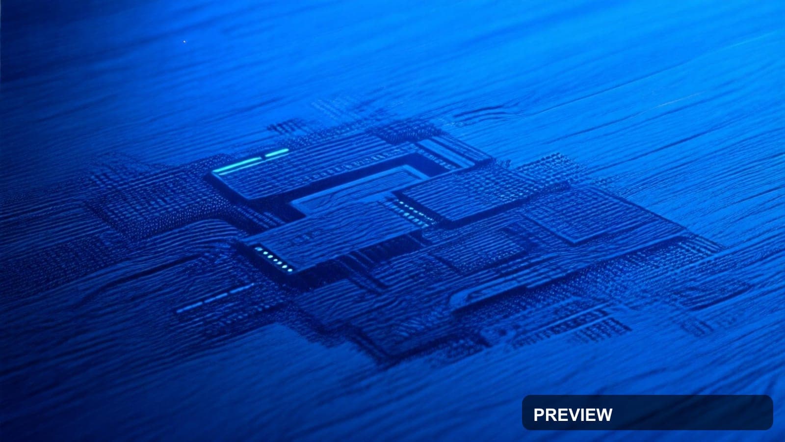 Microchip, Sci‑Fi aesthetic, Woodcut, Meditative mood, Indigo accents, high d... — wallpaper — 2560×1440, Sci‑Fi, Cinematic, Soft