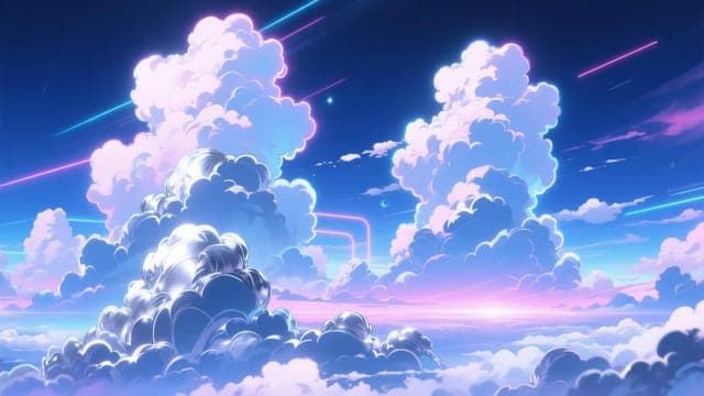 Cloudscape · Neon · Anime — wallpaper
