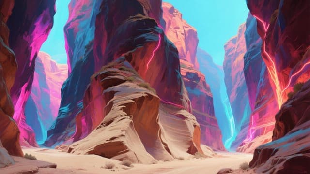 Canyon · Neon · Cinematic — wallpaper