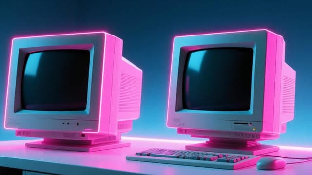 CRT Monitor · Neon · Cinematic — wallpaper